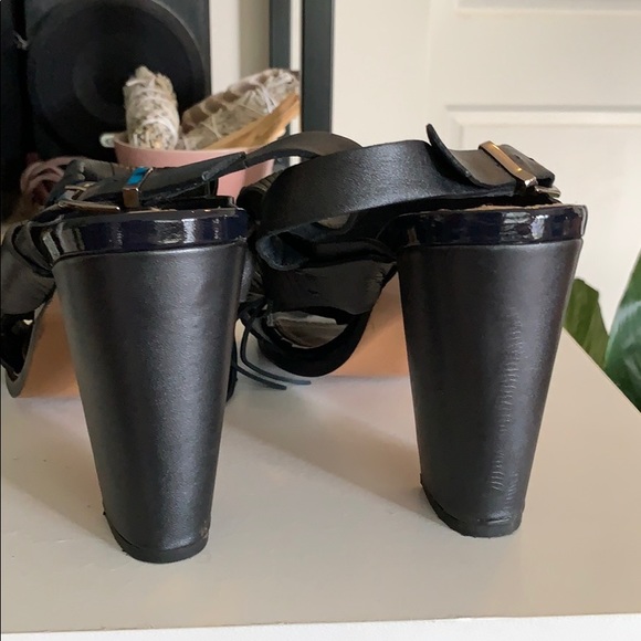 H&M Fringe Leather Block Heel 41 - Picture 10 of 12